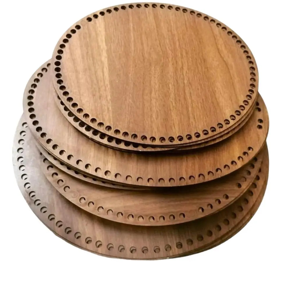 Wooden Basket Bottom Round DecoDeb