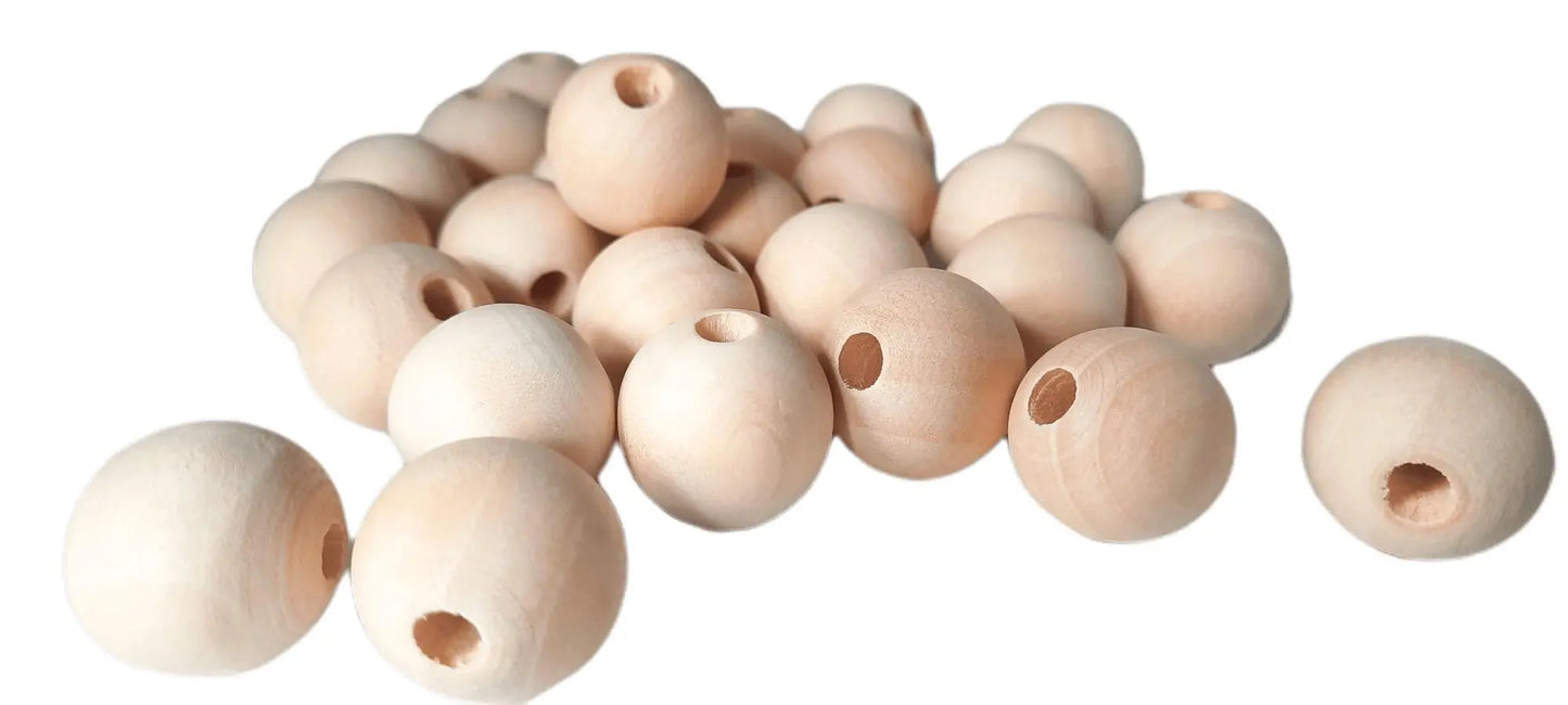 Naturel Wooden beads 20mm - DecoDeb