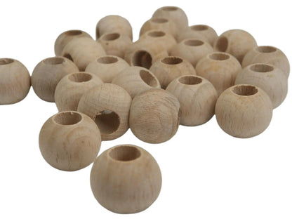 Naturel Wooden beads 20mm - DecoDeb