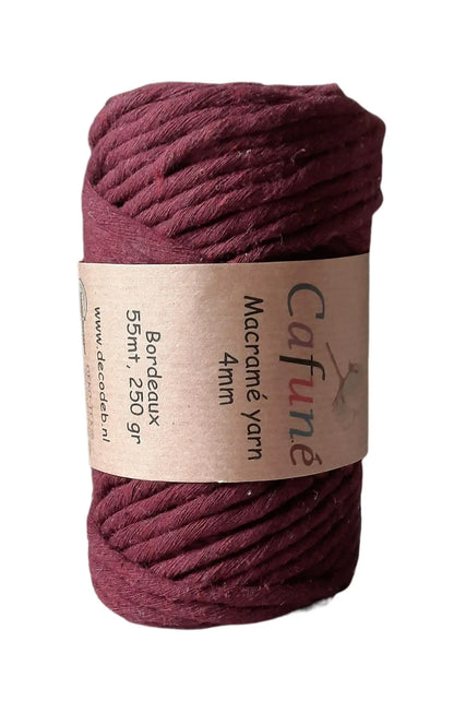 Cafuné Macramé Yarn 4mm Bordeaux - DecoDeb