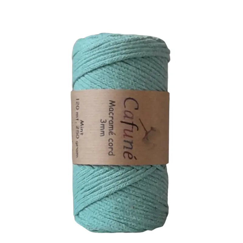 Cafuné Braided Macramé Cord 3mm Mint Cafuné