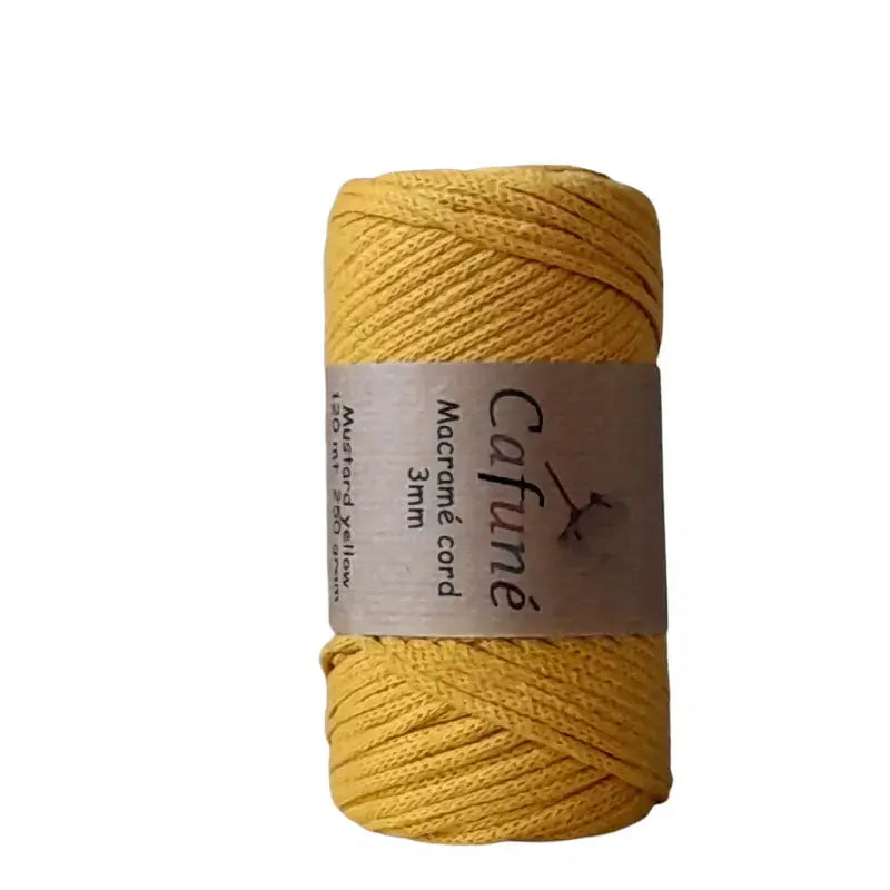 Cafuné Braided Macramé Cord 3mm Mustard Cafuné