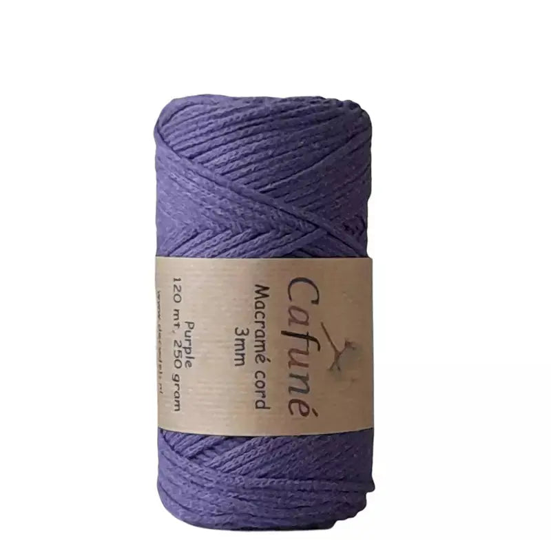 Cafuné Braided Macramé Cord 3mm Purple Cafuné