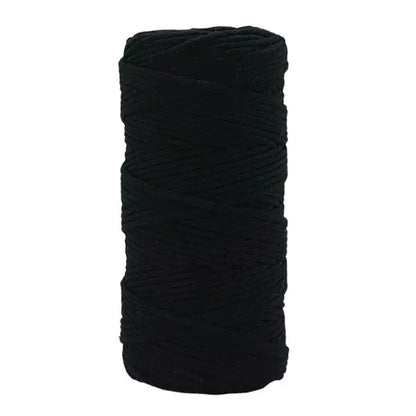 Cafuné Lux Macramé Yarn 3mm Black by Decodeb 