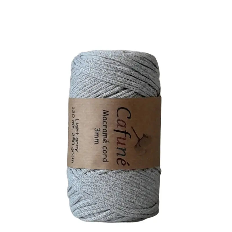 Cafuné Macramé Cord 3mm Light Grey Cafuné