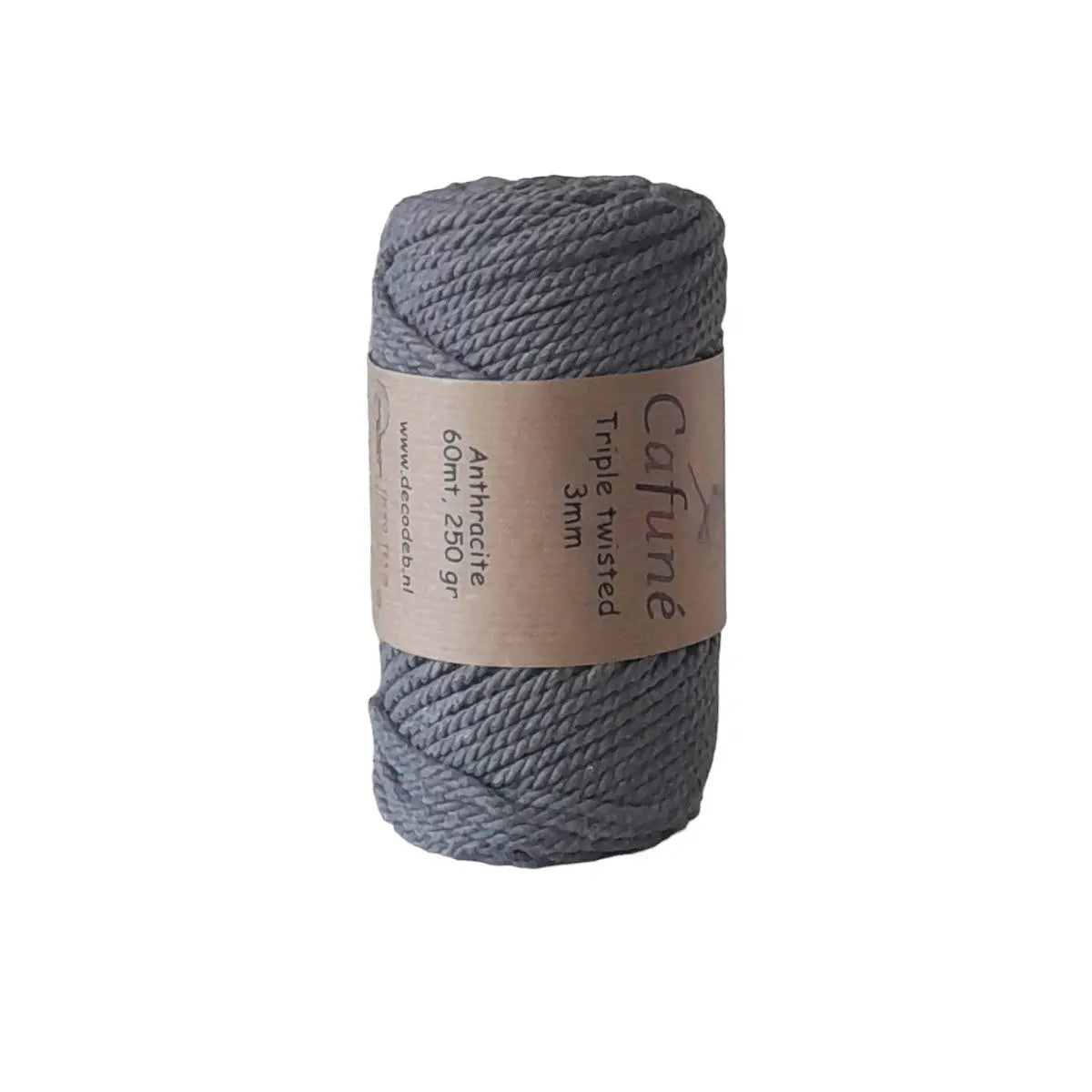 Cafuné Macramé Rope 3mm Anthracite Cafuné