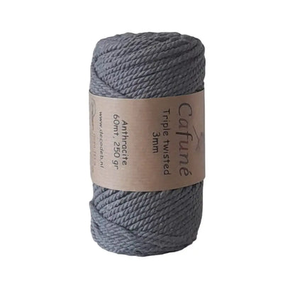 Cafuné Macramé Rope 3mm Anthracite Cafuné