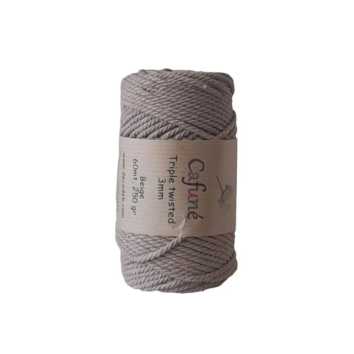 Cafuné Macramé Rope 3mm Beige Cafuné