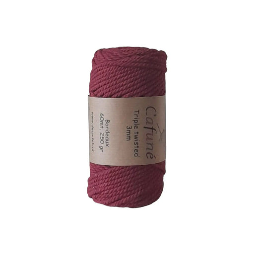 Cafuné Macramé Rope 3mm Bordeaux Cafunér