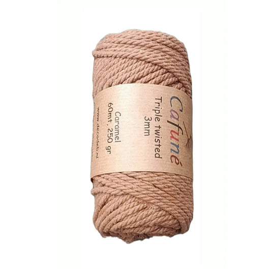 Cafuné Macramé Rope 3mm Caramel Cafuné