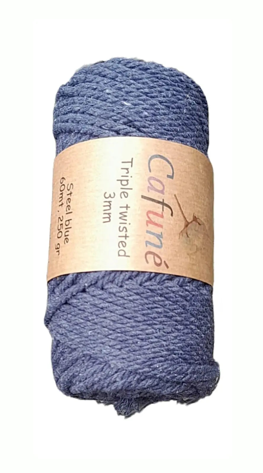 Cafuné Macramé Rope 3mm Steel blue Cafuné