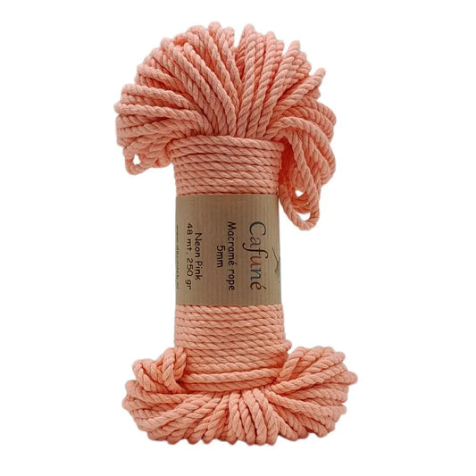 Cafuné Macramé Rope 5mm Neon Pink Cafuné