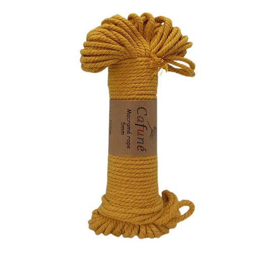 Cafuné Premium-Corde Macramé-Brun rouille-5mm Triple Twist-40 mètres-Cordon  en coton