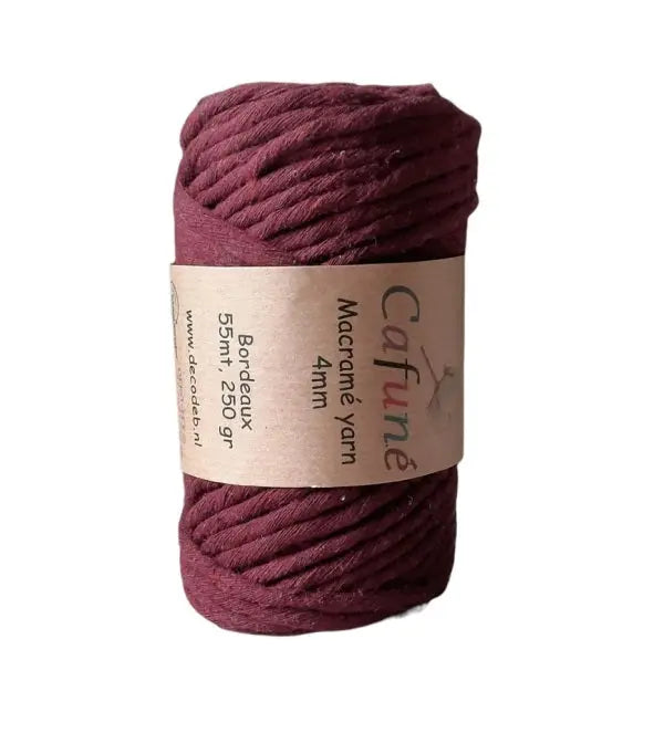 Cafuné Macramé Yarn 4mm Bordeaux DecoDeb