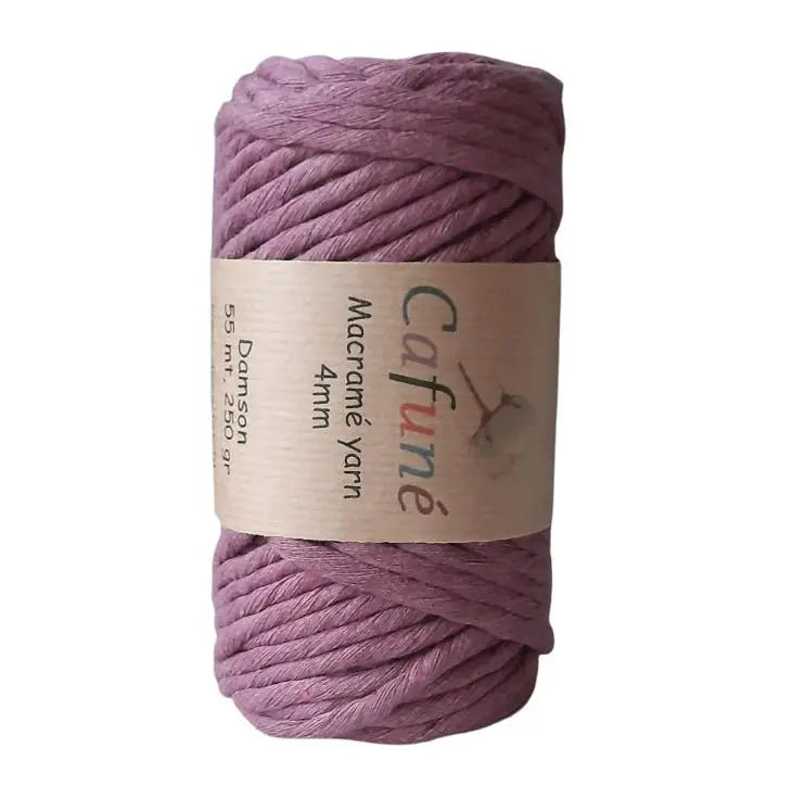 Cafuné Macramé Yarn 4mm Damson DecoDeb