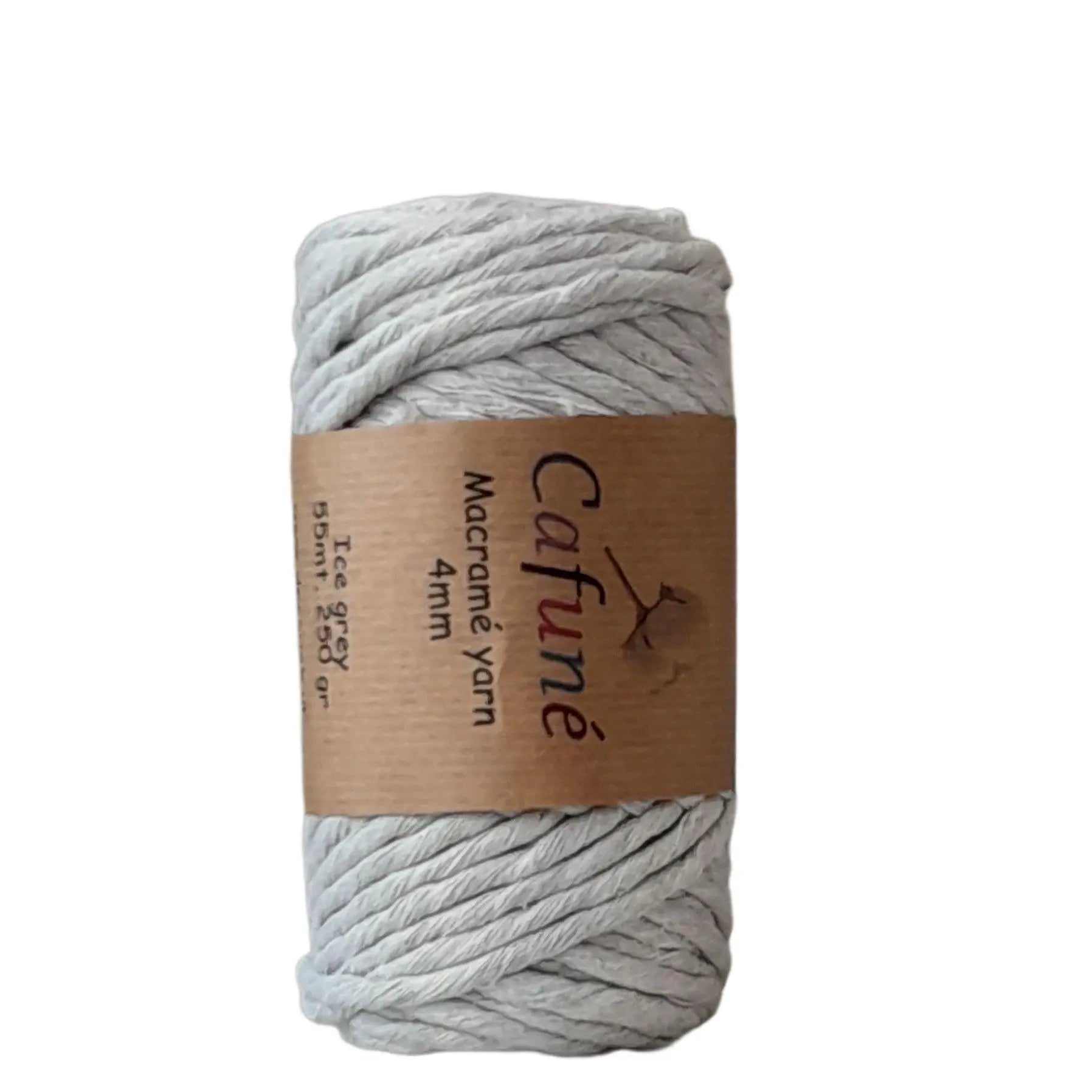 Cafuné Macramé Yarn 4mm Icy grey DecoDeb