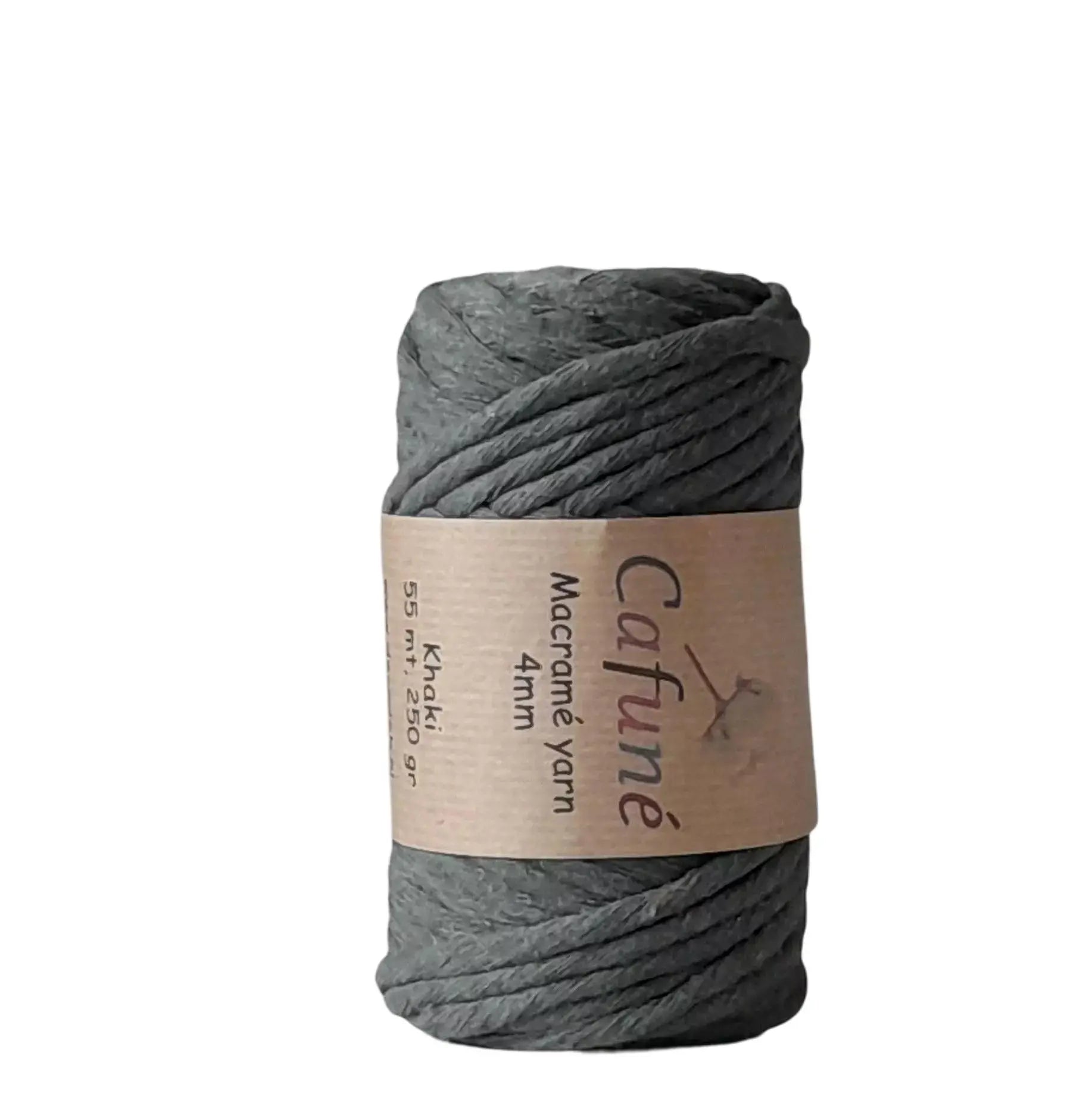 Cafuné Macramé Yarn 4mm Khaki - DecoDeb