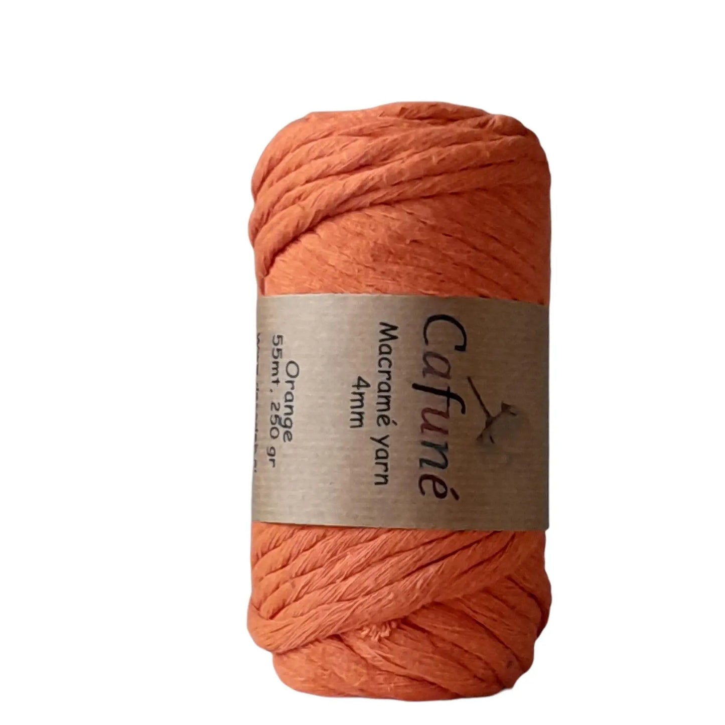 Cafuné Macramé Yarn 4mm Orange DecoDeb