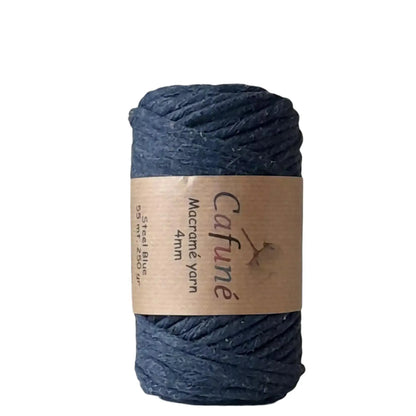 Cafuné Macramé Yarn 4mm Steel blue - DecoDeb