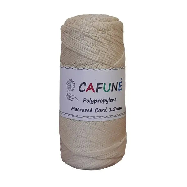 Cafuné Polypropylene Macramé Cord 1.5mm Cream Cafuné