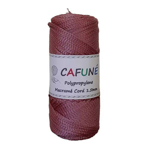 Cafuné Polypropylene Macramé Cord 1.5mm Dusty rose Cafuné