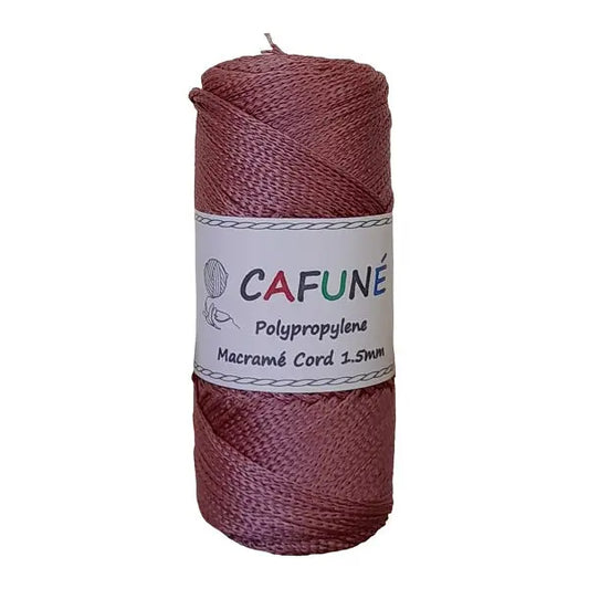 Cafuné Polypropylene Macramé Cord 1.5mm Dusty rose Cafuné