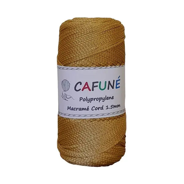 Cafuné Polypropylene Macramé Cord 1.5mm Gold Cafuné