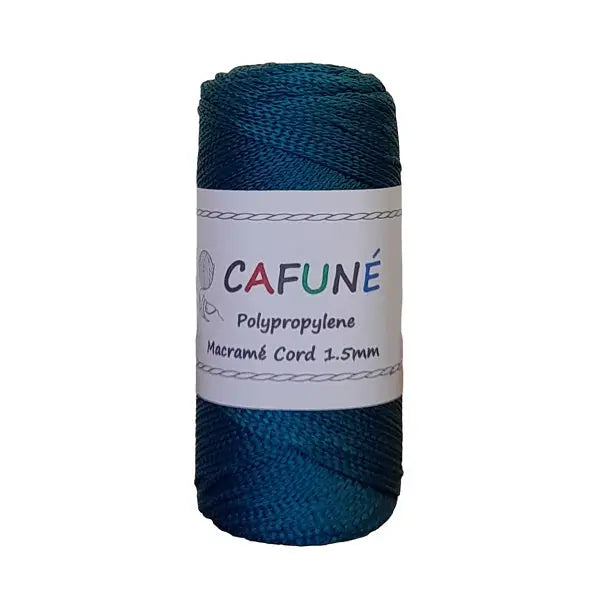 Cafuné Polypropylene Macramé Cord 1.5mm Peacock Cafuné