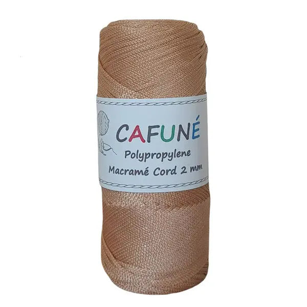 Cafuné Polypropylene Macramé Cord 2mm Camel Cafuné