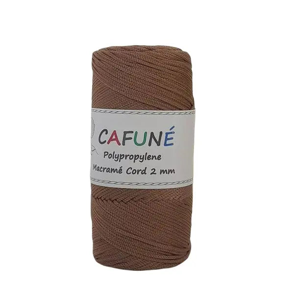 Cafuné Polypropylene Macramé Cord 2mm Dark Camel Cafuné