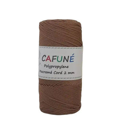 Cafuné Polypropylene Macramé Cord 2mm Dark Camel Cafuné