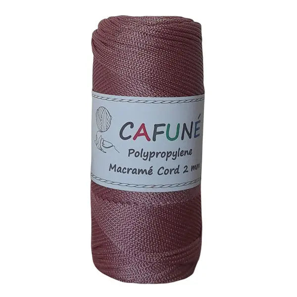 Cafuné Polypropylene Macramé Cord 2mm Dusty Rose Cafuné