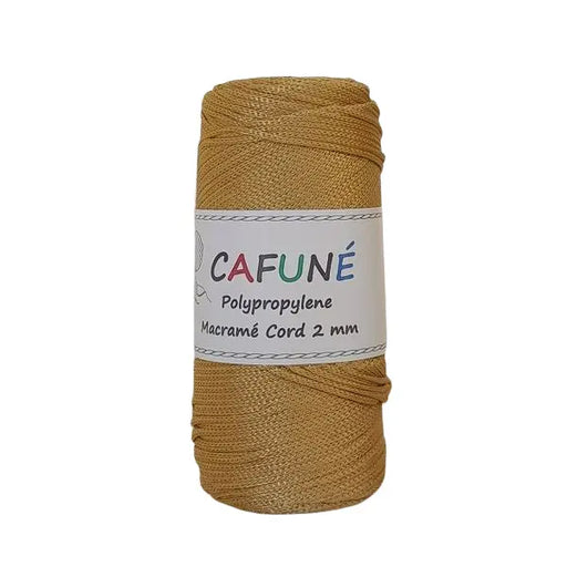 Cafuné Polypropylene Macramé Cord 2mm Gold Cafuné