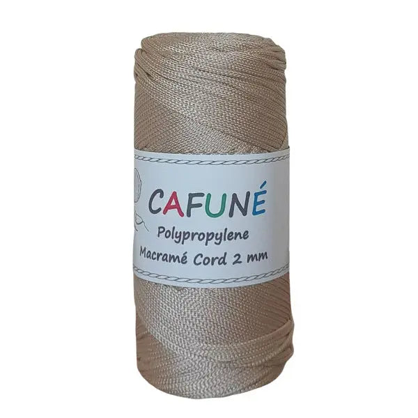 Cafuné Polypropylene Macramé Cord 2mm Light Beige Cafuné