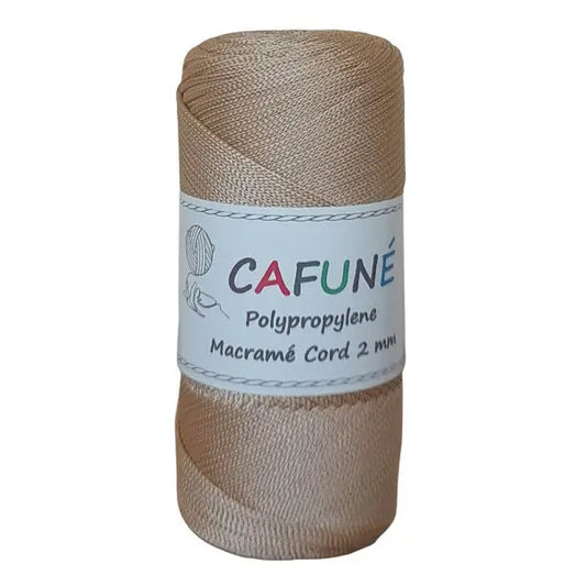 Cafuné Polypropylene Macramé Cord 2mm Light Camel Cafuné