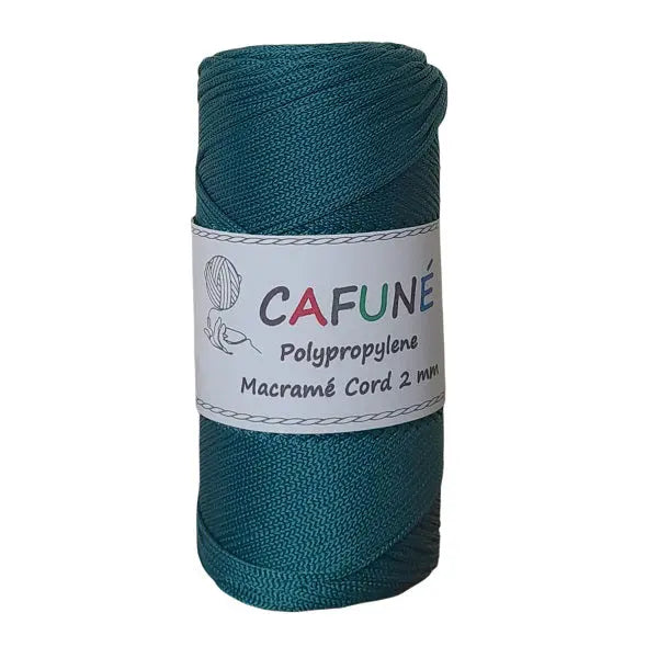 Cafuné Polypropylene Macramé Cord 2mm Peacock Cafuné