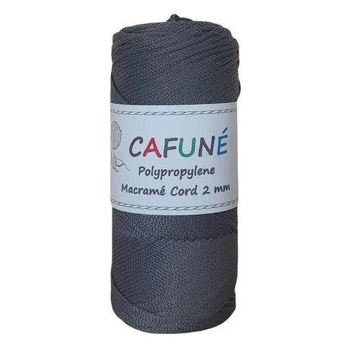 Cafuné Polypropylene Macramé Cord 2mm Smokey Grey Cafuné