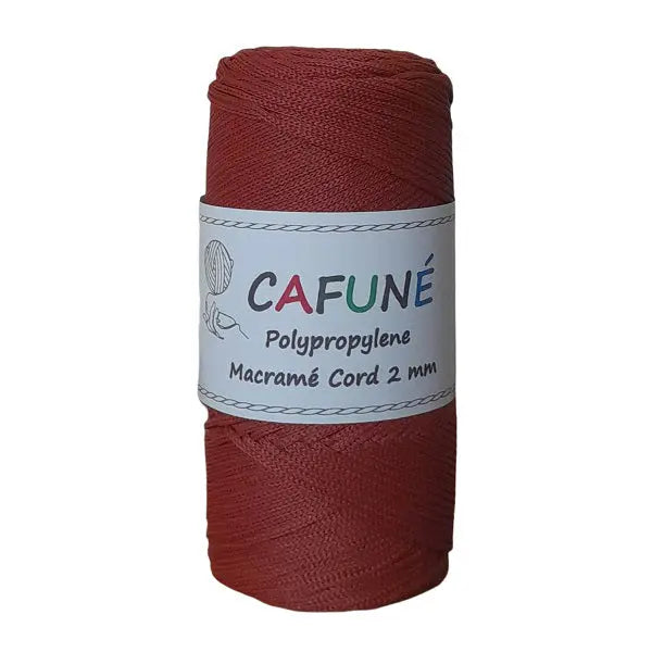 Cafuné Polypropylene Macramé Cord 2mm Terracotta Cafuné