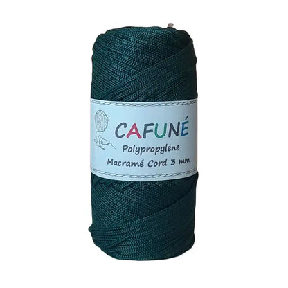 Cafuné Polypropylene Macramé Cord 3mm Dark Green Cafuné