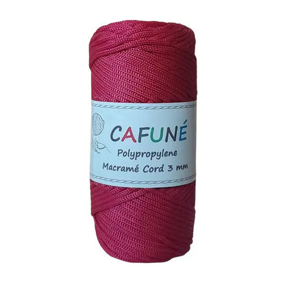 Cafuné Polypropylene Macramé Cord 3mm Fuchsia Cafuné