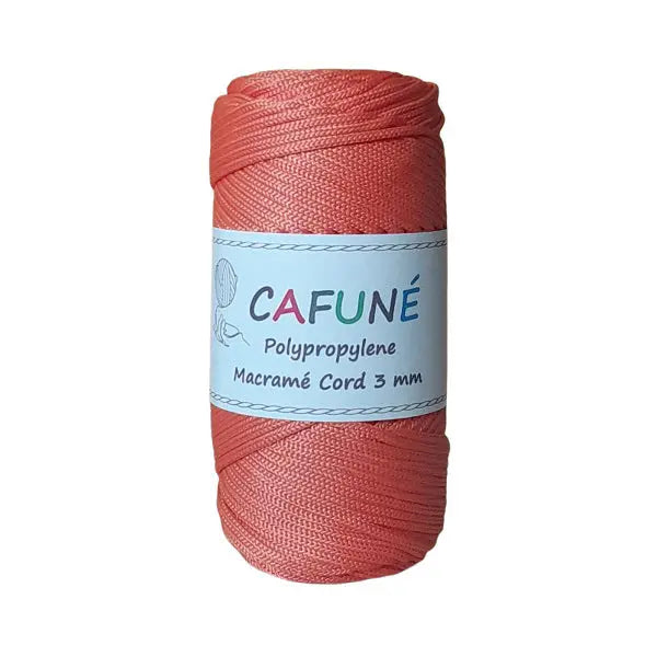 Cafuné Polypropylene Macramé Cord 3mm Orange Cafuné