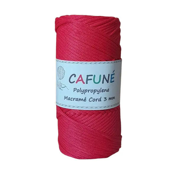 Cafuné Polypropylene Macramé Cord 3mm Red Cafuné