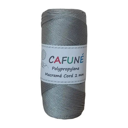 Cafuné Polypropylene Macramé cord 2mm Grey Cafuné