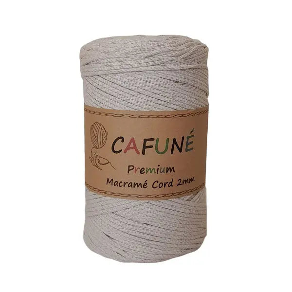 Cafuné Premium Macramé Cord 2mm Beige Cafuné