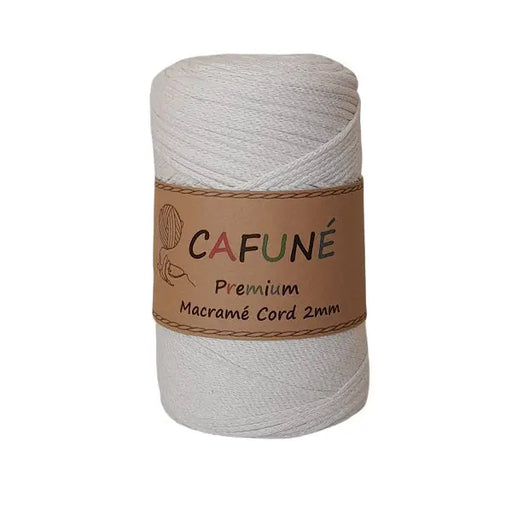 Cafuné Premium Macramé Cord 2mm Ecru Cafuné