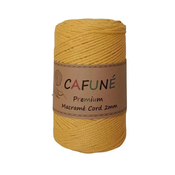 Cafuné Premium Macramé Cord 2mm Mustard Cafuné