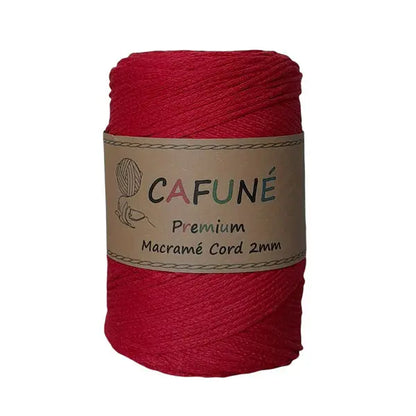 Cafuné Premium Macramé Cord 2mm Red DecoDeb