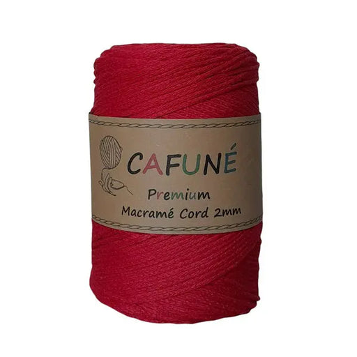 Cafuné Premium Macramé Cord 2mm Red DecoDeb