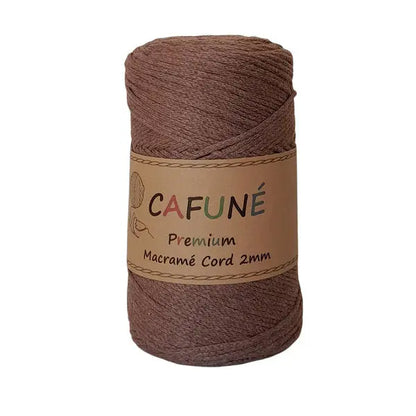 Cafuné Premium Macramé Cord 2mm Rust Brown Cafuné