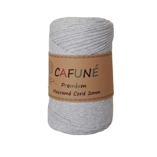 Cafuné Premium Macramé Cord 2mm Soft Grey Cafuné